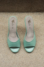 Load image into Gallery viewer, Peeptoe Heels in SEAFOAM