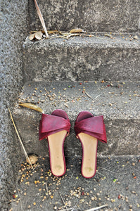 Sala Chaussures Odette Swandals in Oxblood
