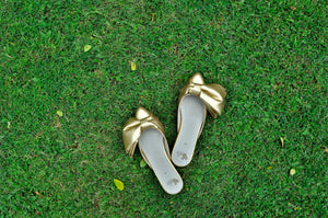 Sala Chaussures Atalanta Slides in Golden
