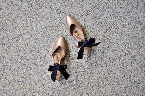 Sala Chaussures Rose Kitten Heels with Bows