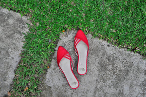 Sala Chaussures Rayos Slides in Frangipani Hot Pink